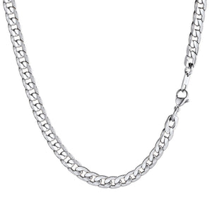 7MM Width Curban Chain Necklace for Men - FaithHeart Jewelry
