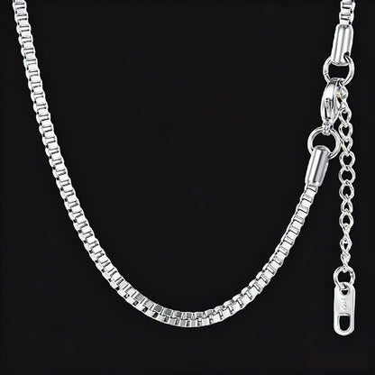 2.5MM Width Box Link Chain Necklace for Men