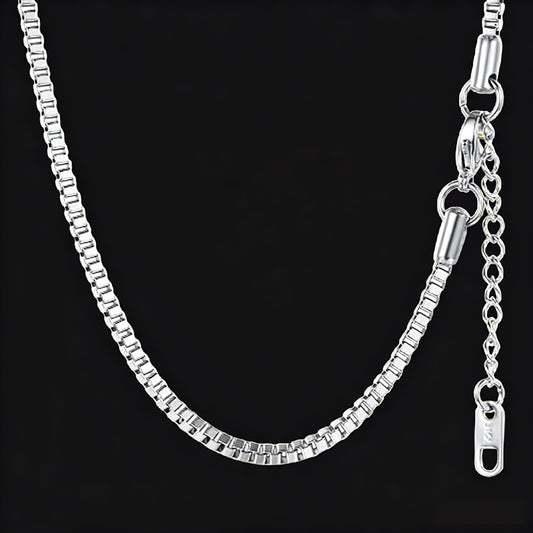 2.5MM Width Box Link Chain Necklace for Menimg