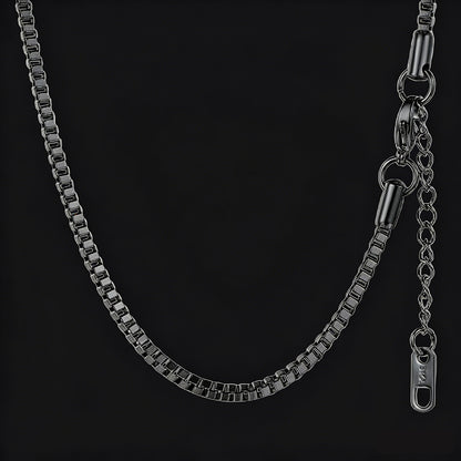 2.5MM Width Box Link Chain Necklace for Men
