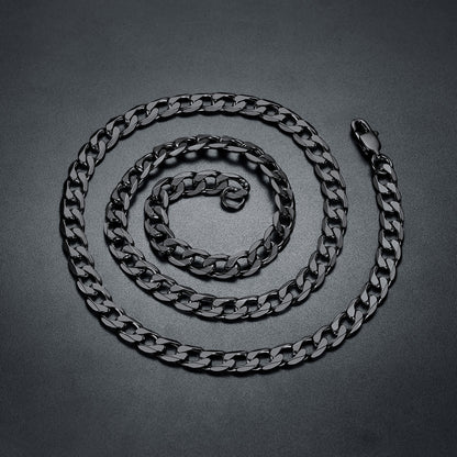 Black Cuban Curb Chain for Men