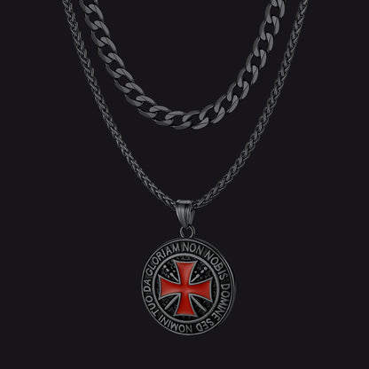 Cuban Chain & Saint Michael Necklace Layered Set for Men  