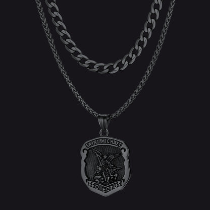 archangel michael pendant stainless steel