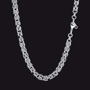 6MM Byzantine Chain Link Necklace for Men - FaithHeart Jewelry