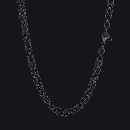 6MM Byzantine Chain Link Necklace for Men - FaithHeart Jewelry