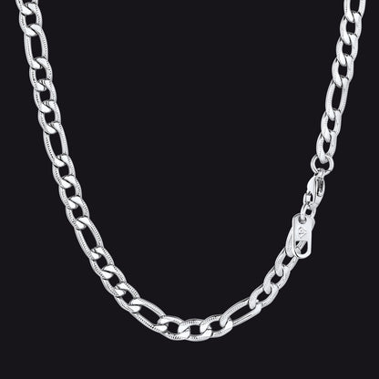 5MM Figaro Chain Necklace for Men Women