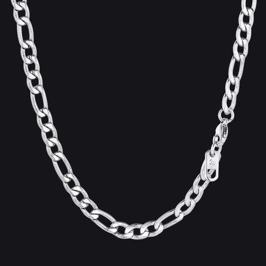 5MM Figaro Chain Necklace for Men Womenimg