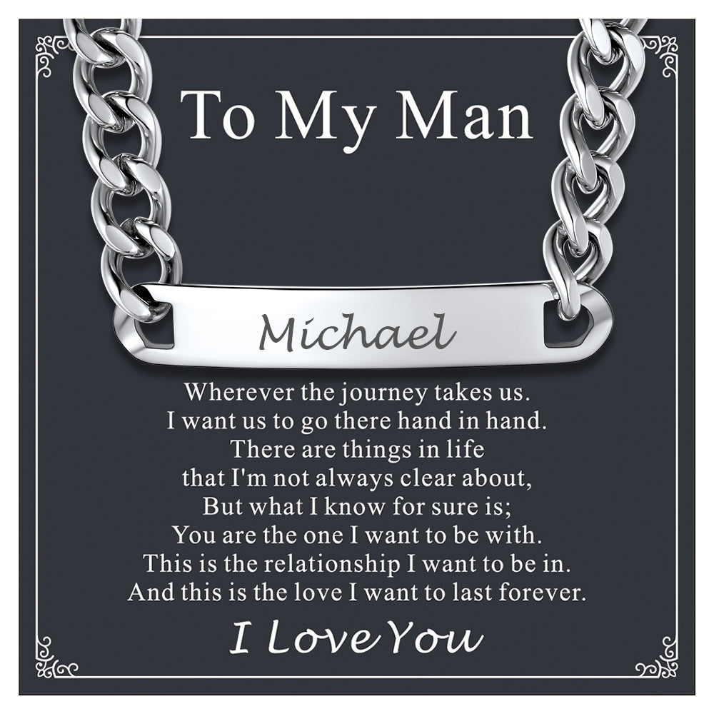 Silver personalized text choker chain necklace for men 10mm