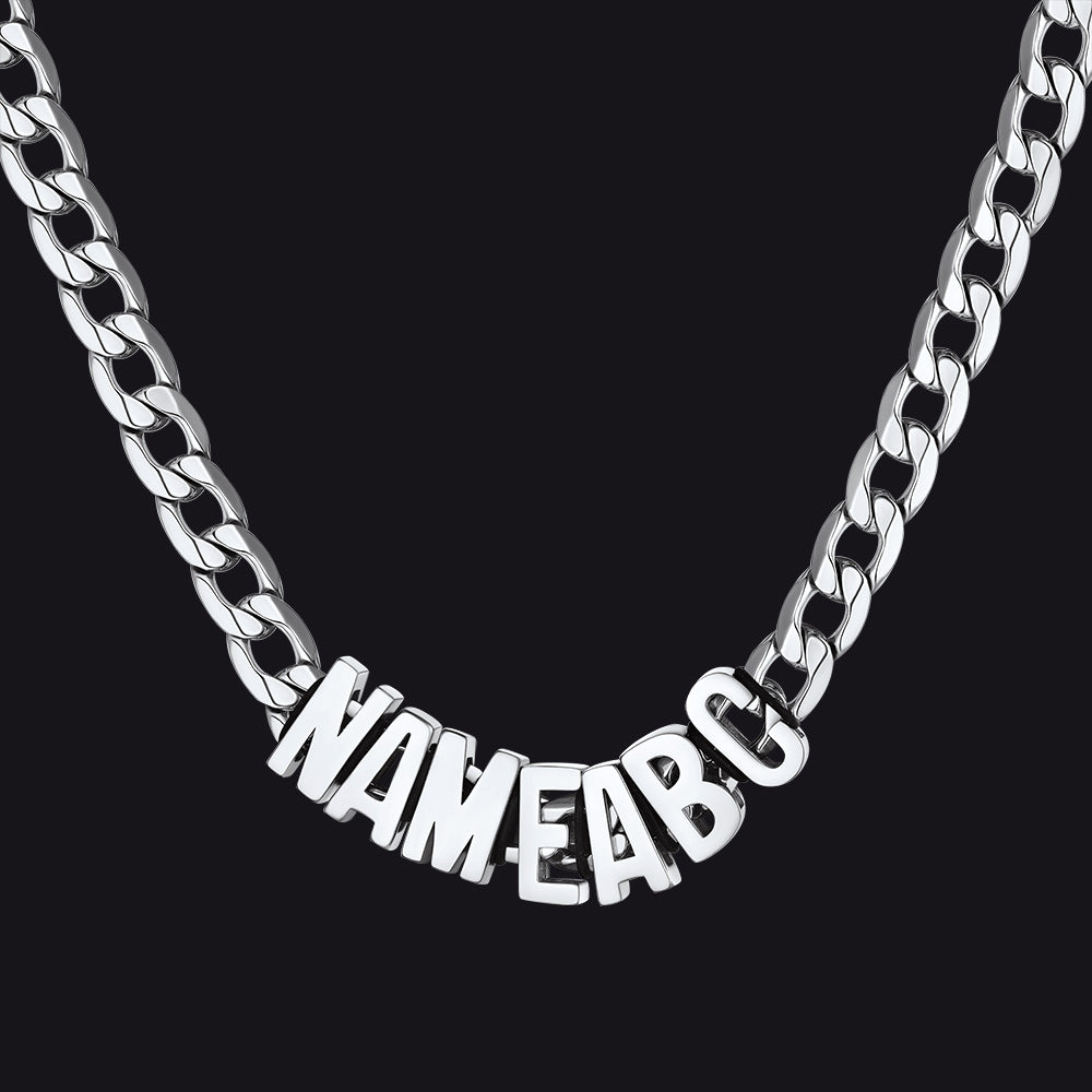 8MM Custom Name Cuban Chain Necklace for Men