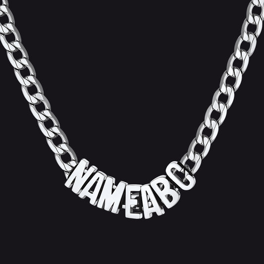 8MM Custom Name Cuban Chain Necklace for Menimg