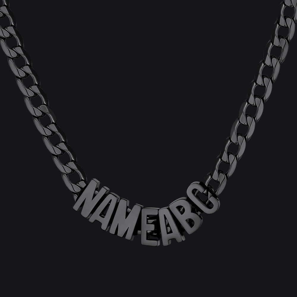 8MM Custom Name Cuban Chain Necklace for Men