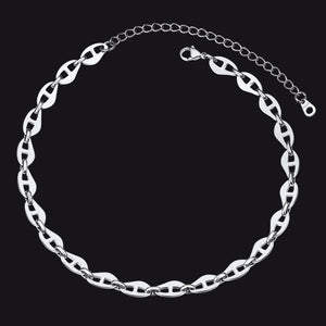 7.5MM Anchor Chain Link Choker Necklace for Men - FaithHeart Jewelry