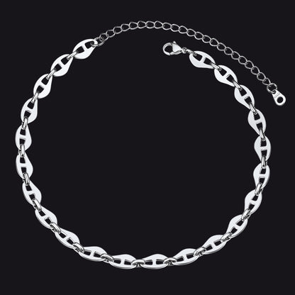 7.5MM Anchor Chain Link Choker Necklace for Men - FaithHeart Jewelry