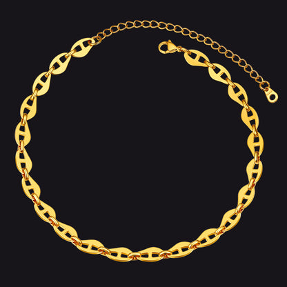 7.5MM Anchor Chain Link Choker Necklace for Men - FaithHeart Jewelry