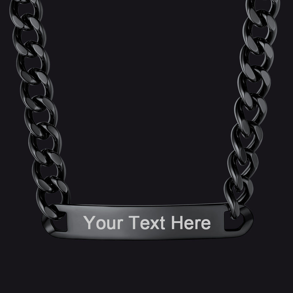 custom engraved name choker necklace stainless steel