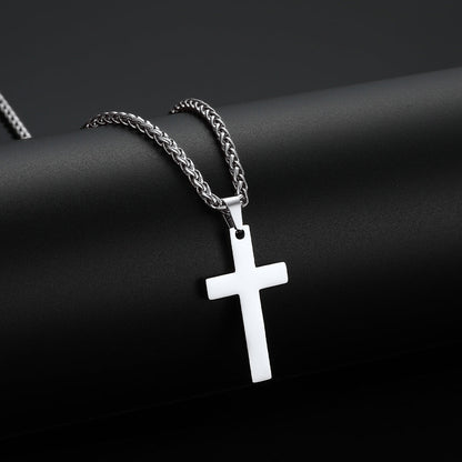 Miami Cuban Chain & Celtic Knot Cross Necklace Set for Men  