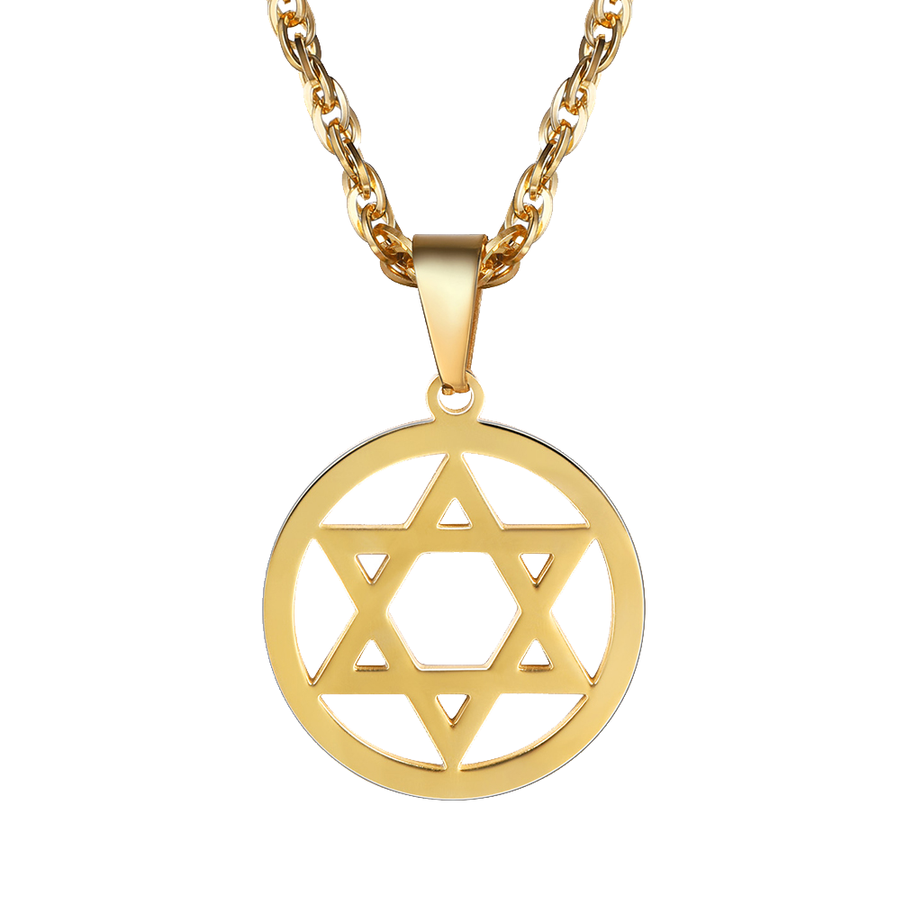 FaithHeart Jewish Star of David Stainless Steel Pendant Necklace FaithHeart Jewelry