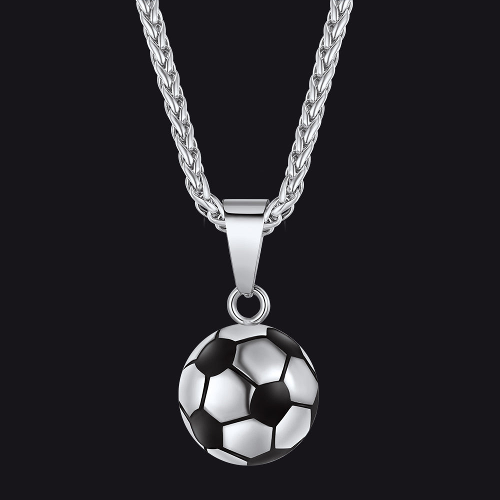 Soccer Football Necklace Lucky Charm for Men Ball Fans