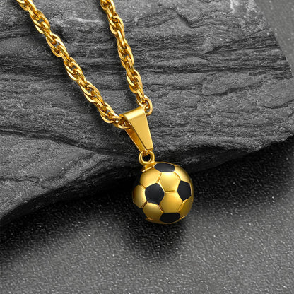 Soccer Football Necklace Lucky Charm for Men Ball Fans