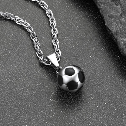 Soccer Football Necklace Lucky Charm for Men Ball Fans