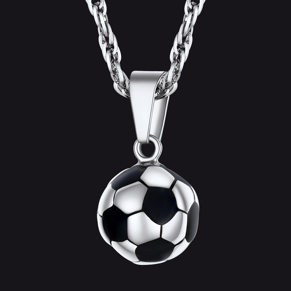 Soccer Football Necklace Lucky Charm for Men Ball Fans