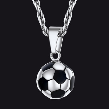 Soccer Football Necklace Lucky Charm for Men Ball Fans