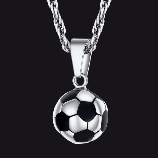 Soccer Football Necklace Lucky Charm for Men Ball Fans