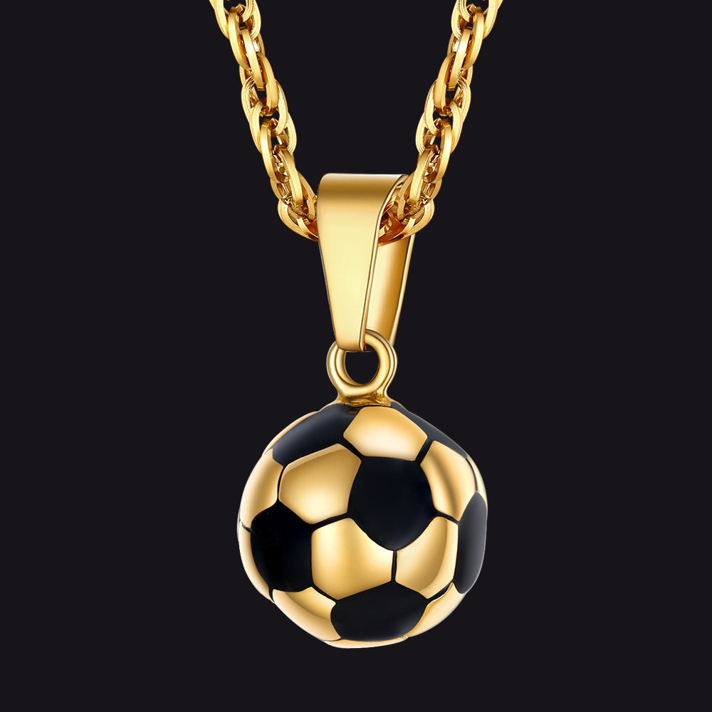 Soccer Football Necklace Lucky Charm for Men Ball Fans