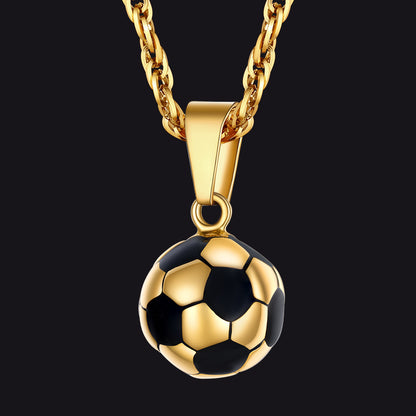 Soccer Football Necklace Lucky Charm for Men Ball Fans