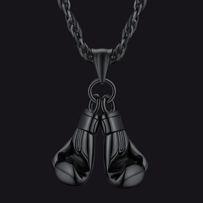 Boxing Gloves Pendant Bodybuilding Necklace for Men Boys