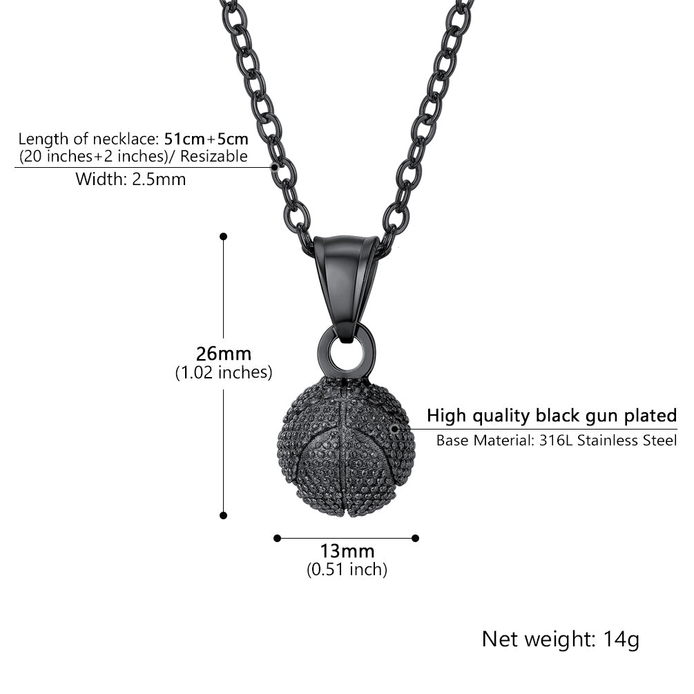  Basketball Necklace Sports Pendants for Men Ball Fans