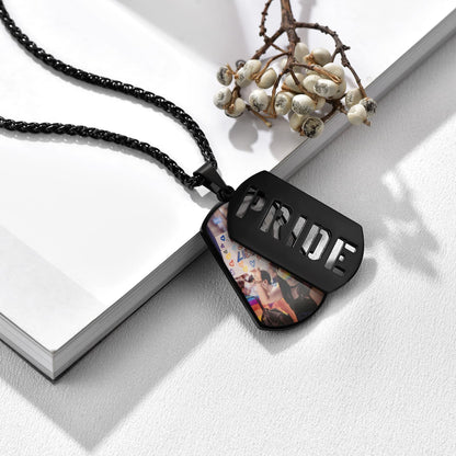 FaithHeart Military Dog Tags With Picture Name Text Engraved Custom Necklace FaithHeart