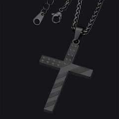 Example: Patriotic American Flag Cross Pendant Necklace