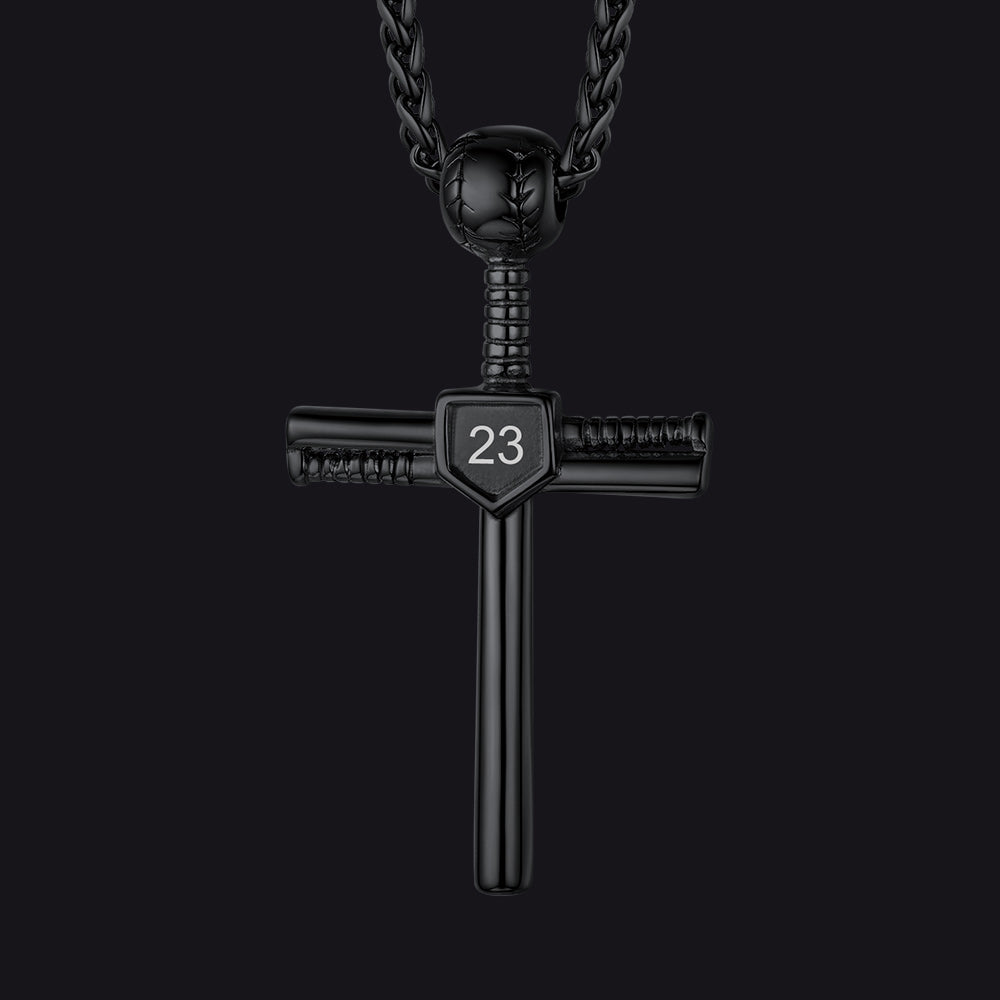 Baseball Cross Pendant Custom Sport Necklace