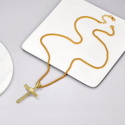 Baseball Cross Pendant Custom Sport Necklace