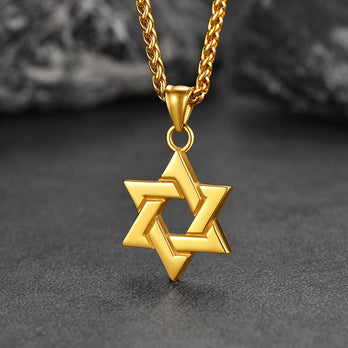 FaithHeart Classic Star of David Pendant Necklace For Men FaithHeart