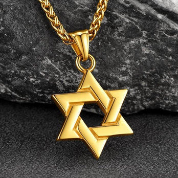 FaithHeart Classic Star of David Pendant Necklace For Men FaithHeart