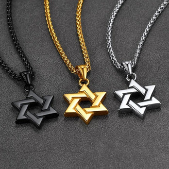 FaithHeart Classic Star of David Pendant Necklace For Men FaithHeart