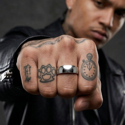  6mm Minimalist Plain Band Ring for Men Women