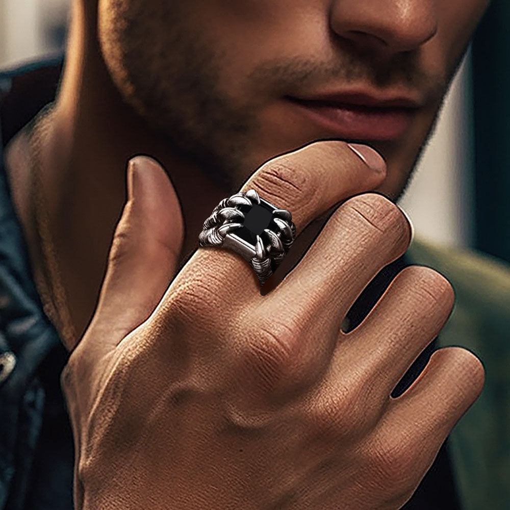 FaithHeart Dragon Claw Ring For Men FaithHeart