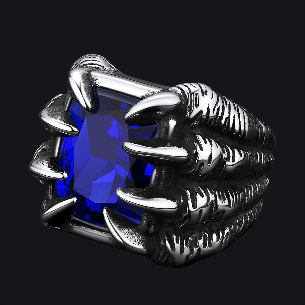 FaithHeart Gemstone Dragon Claw Ring For Men FaithHeart