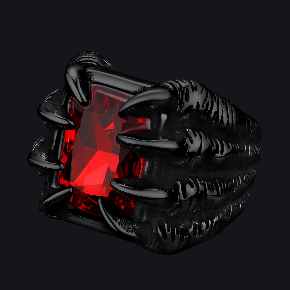 FaithHeart Gemstone Dragon Claw Ring For Men FaithHeartimg