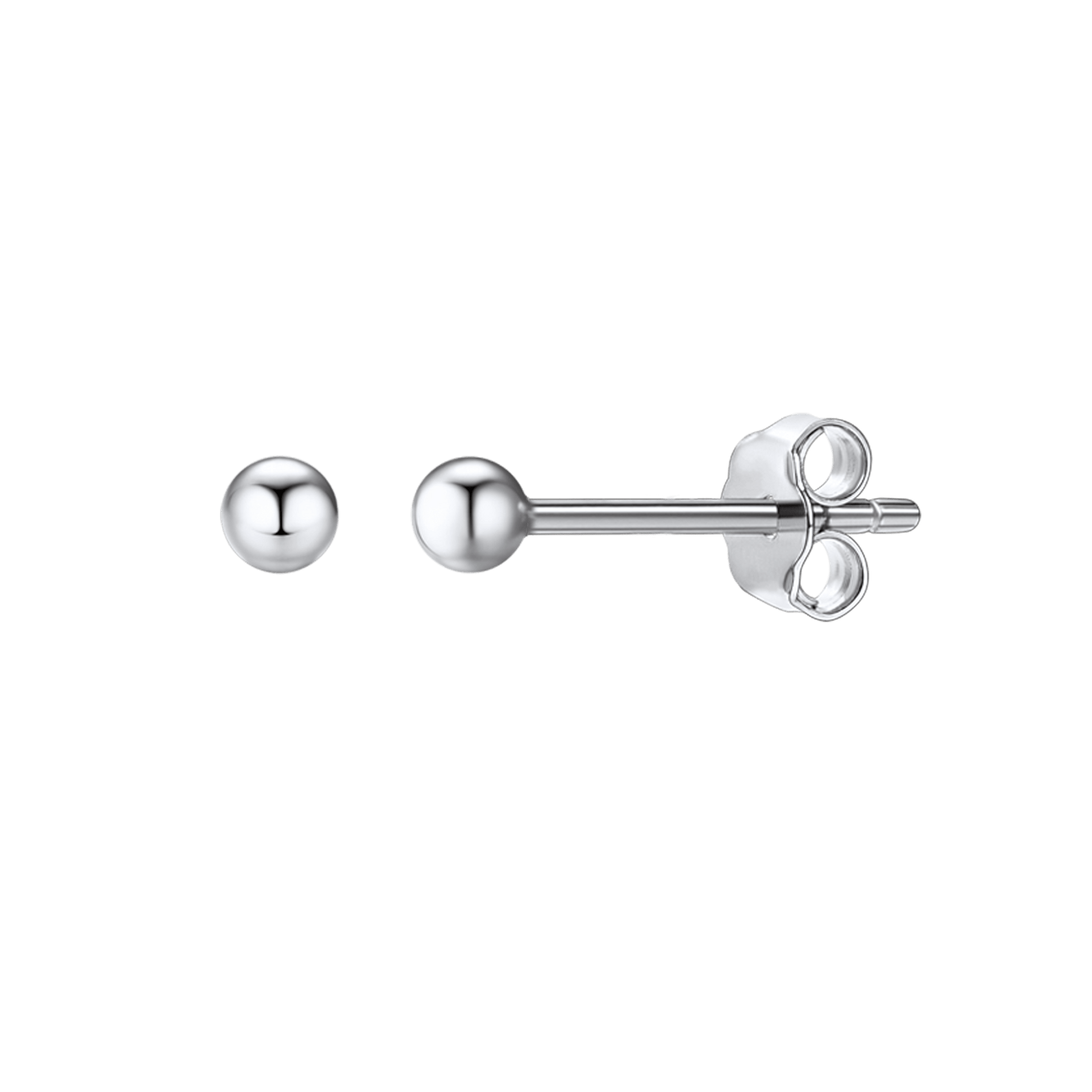 S925 Silver Minimalist Ball Stud Earrings for Women