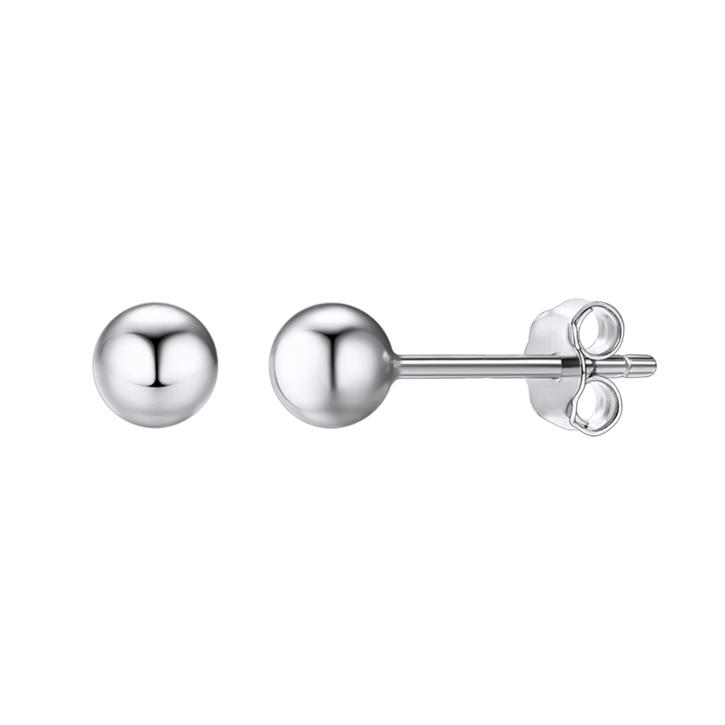 S925 Silver Minimalist Ball Stud Earrings for Women