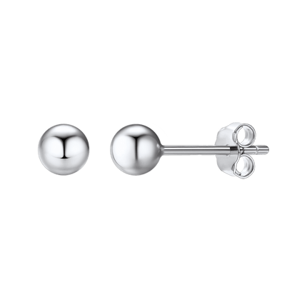 S925 Silver Minimalist Ball Stud Earrings for Women
