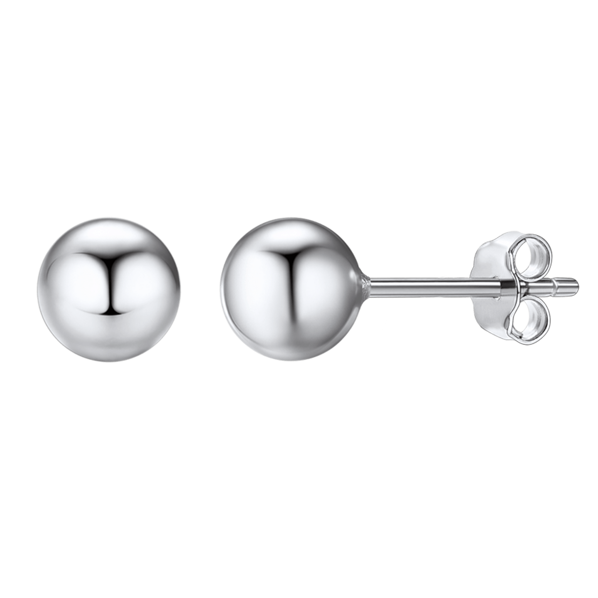 S925 Silver Minimalist Ball Stud Earrings for Women