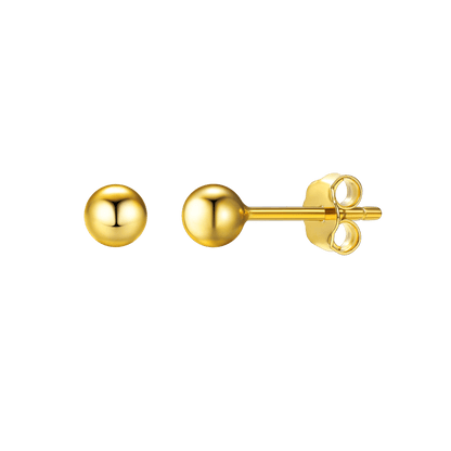 S925 Silver Minimalist Ball Stud Earrings for Women