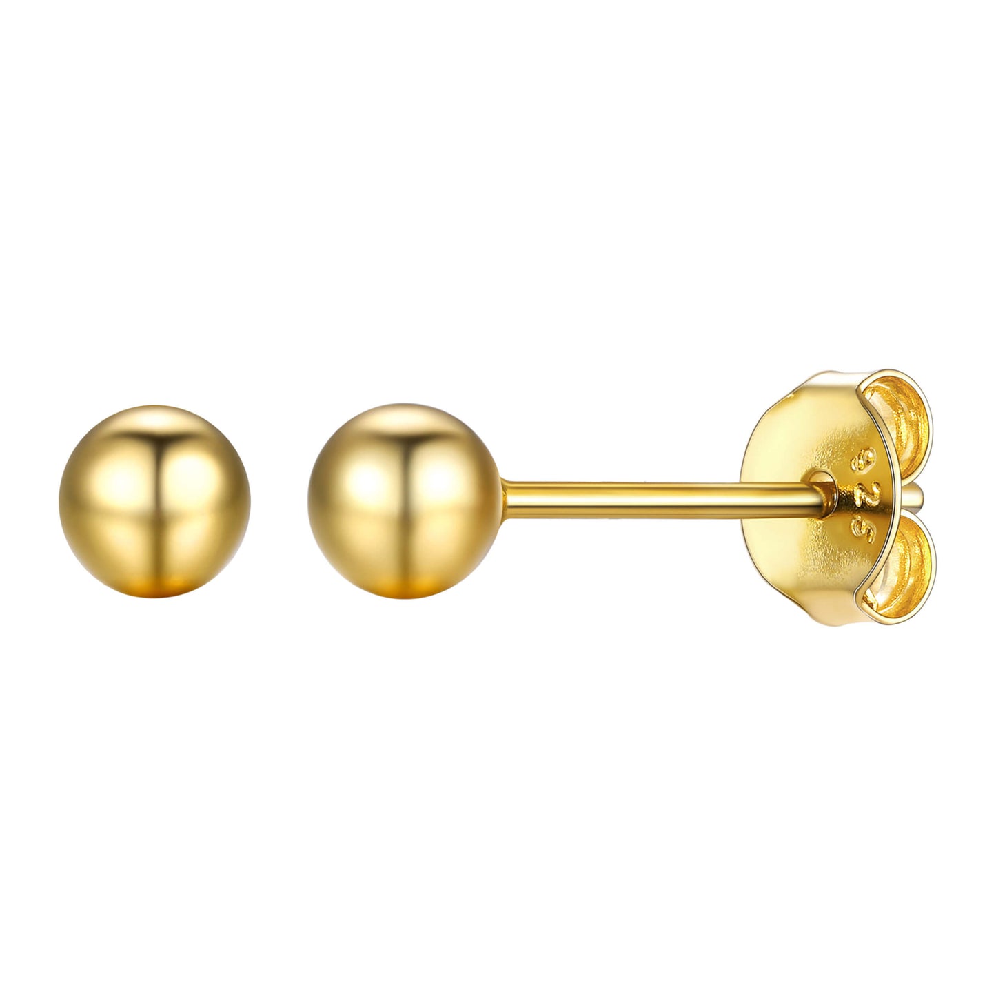 S925 Silver Minimalist Ball Stud Earrings for Women
