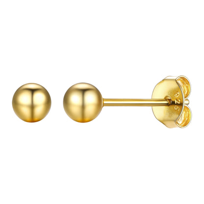 S925 Silver Minimalist Ball Stud Earrings for Women