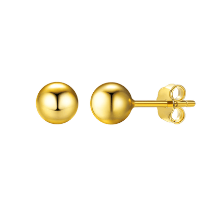 S925 Silver Minimalist Ball Stud Earrings for Women